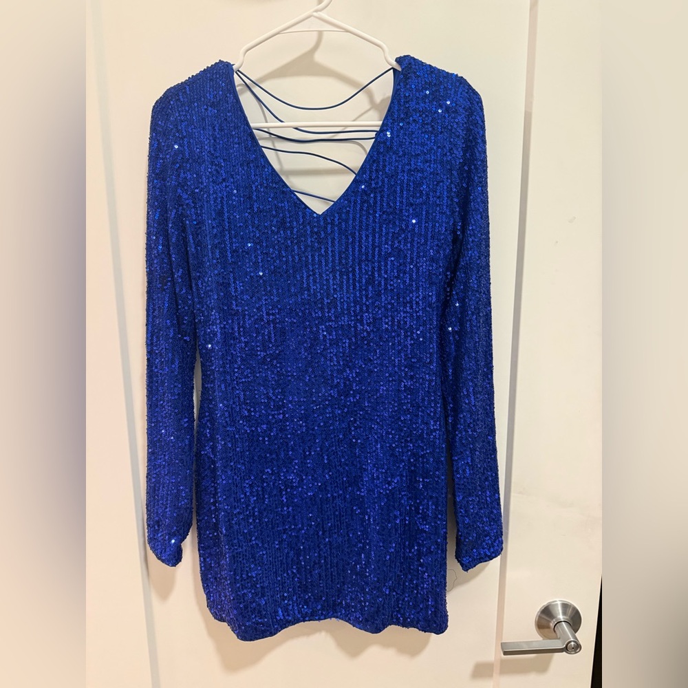 Superdown Royal Blue Sequin Dress